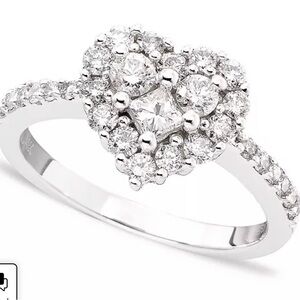 Classique by EFFY® Diamond Heart Ring (9/10 ct. t.w.) in 14k White Gold $4600